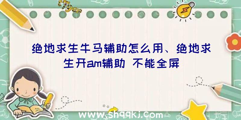 绝地求生牛马辅助怎么用、绝地求生开am辅助